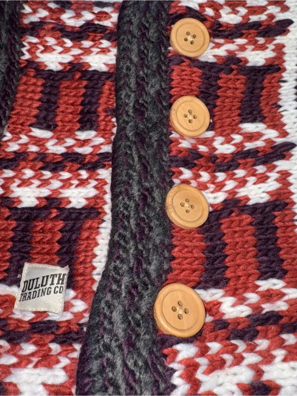 Duluth Trading Co Women's Fair Isle Knit Neck Warmer Scarf Faux Fur Lined